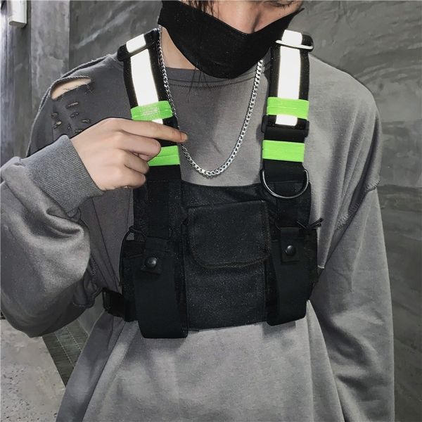

fashion chest rig bag camouflage tactical vest harness front pack pouch holster vest rig hip hop streetwear functional chest bag t200521