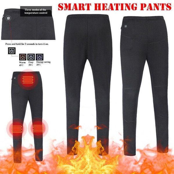 

wholesale self heating thermals pants usb electric heated warm pants winter warmer heating trousers elastic aic881, Black