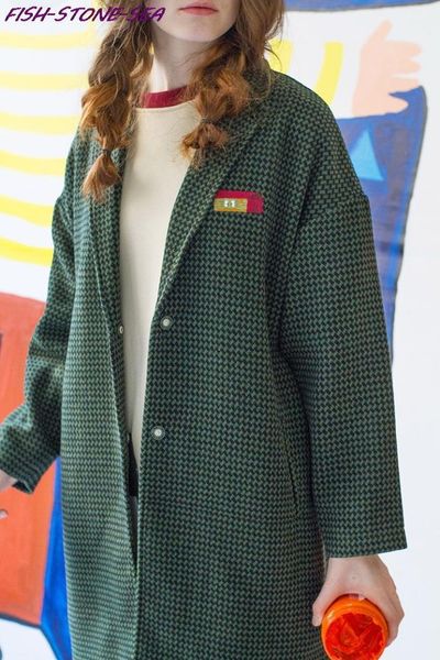 

2017 women winter autumn jacket long embroidery women coat slim suit collar long style soild woolen coat female jacket1, Black