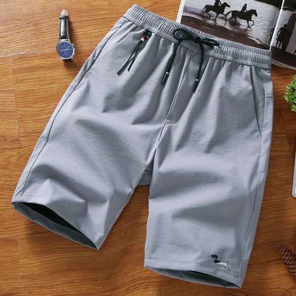 

summer linen capris anti wrinkle shorts men's beach pants-1865, White;black