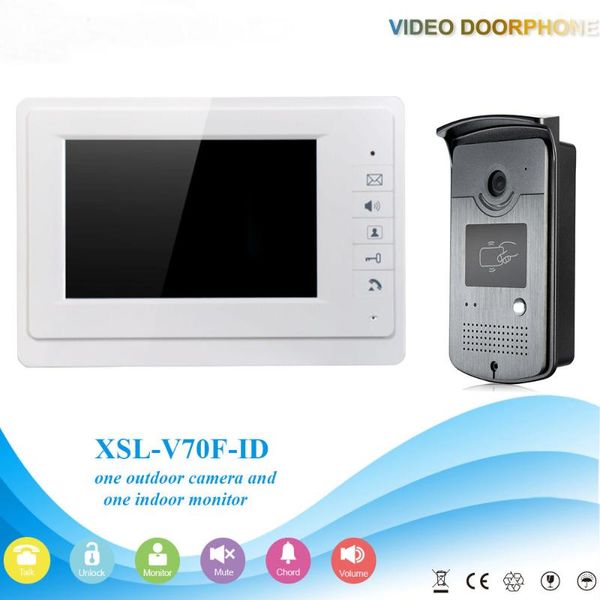 

video door phones smartyiba 7inch lcd tft intercom wired visual rfid access entry home security phone 1000tvl ir camera