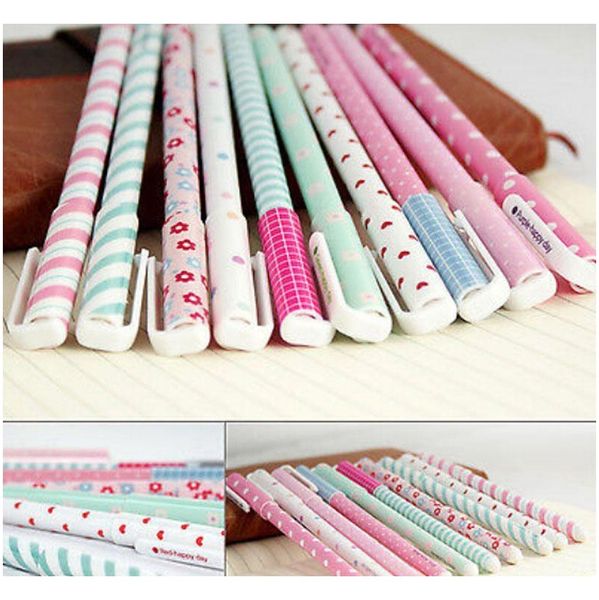 

20 pcs/lot color gel pen kawaii stationery korean flower canetas escolar papelaria gift office material jllfpa eatout