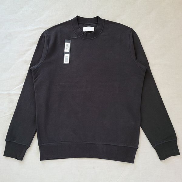 

20ss 63051 crewneck sweatshirt t0pst0ney pullover men women fashion solid color street long sleeve outdoor sweater hfymwy356, Black
