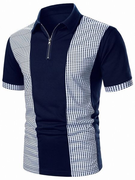 

men argyle print polo shirt b0to#, White;black