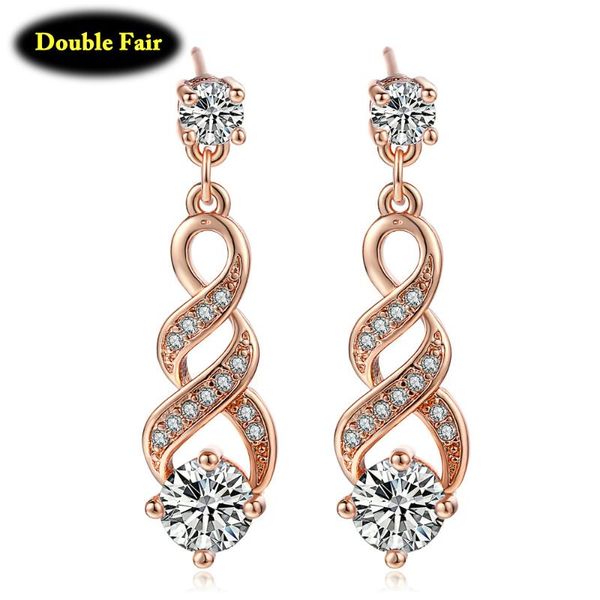 

dangle & chandelier classic inlaid cubic zirconia rose gold/silver color creepers earrings for women wholesale jewelry dwe725