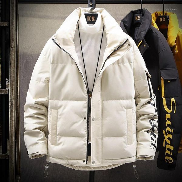 

han edition tooling brief paragraph down cotton-padded clothes men's winter new cotton-padded jacket to thicken the bread cool w1, Black
