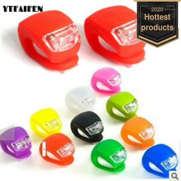 

1pcs bike light silicone led bicycle front light wheel waterproof cycling with battery bike accessories flashing bicycle1