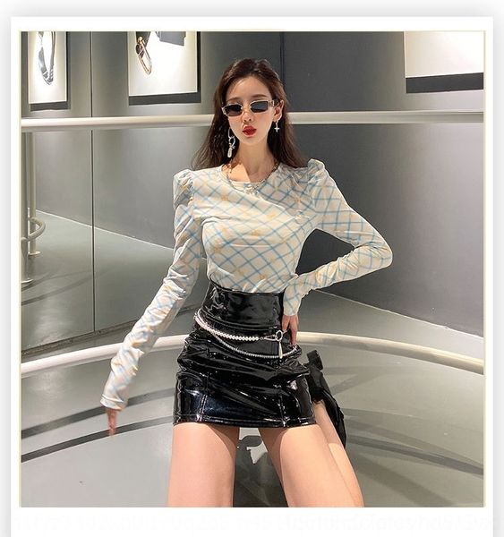 

qlspt 2020 new herlia butterfly t-shirt long high elastic rhomboid allover with bubble sleeve butterfly sleeve t-shirt bow backing jq8yw, White