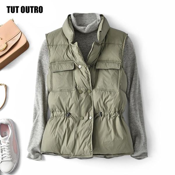 

90% ultra light white duck down women vest soft coat women sleeveless vests female coat winter waistcoat, Black
