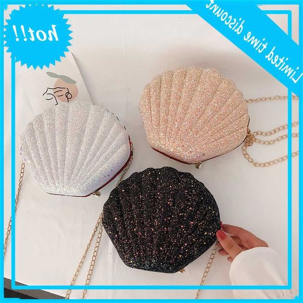 

shoulder handbags shell bag chain cute paillets small task telephone money pouch rits crossbody tasks for women bolsa feminina