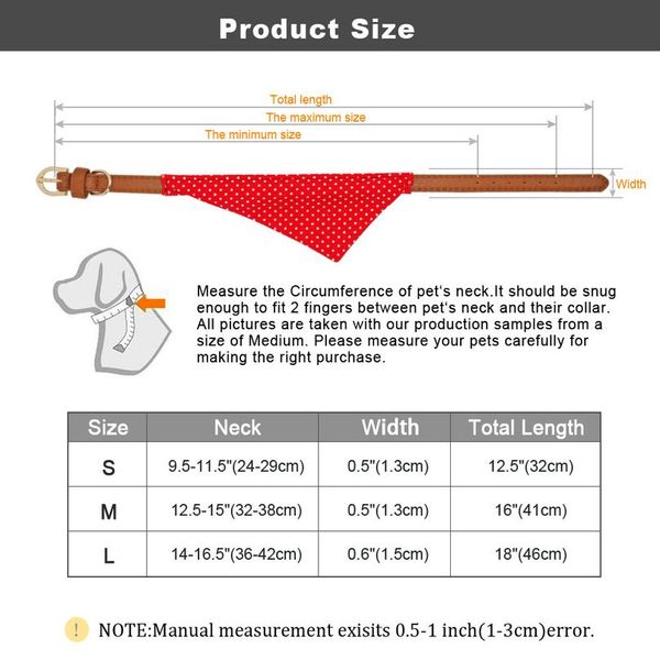 

pet dog cat bandana collar adjustable leather dog collars puppy cat scarf neckerchief pet accessories tie for small med wmtfxw