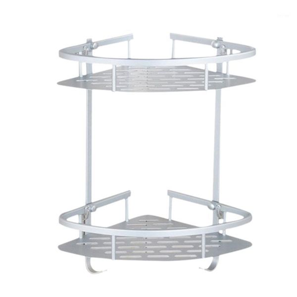 

toilet brushes & holders no drilling bathroom corner shelves, aluminum 2 tier shower shelf caddy adhesive storage basket for shampoo1