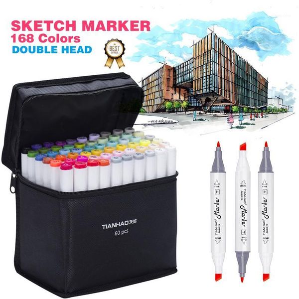 

gift sets tianhao art marker alcoholic based mark pen dual head sketch set arts and crafts supplies alcohol brush markers1