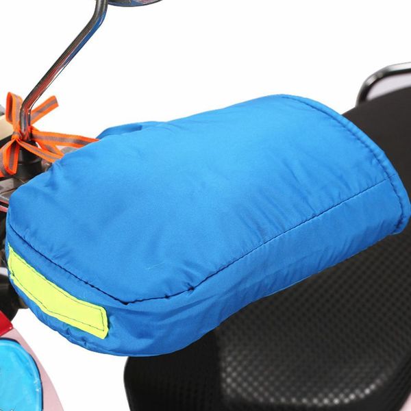 

thermal motorcycle handlebar gloves windproof waterproof warm motorbike handle bar hand cover muffs for winter 5 color, Blue;gray