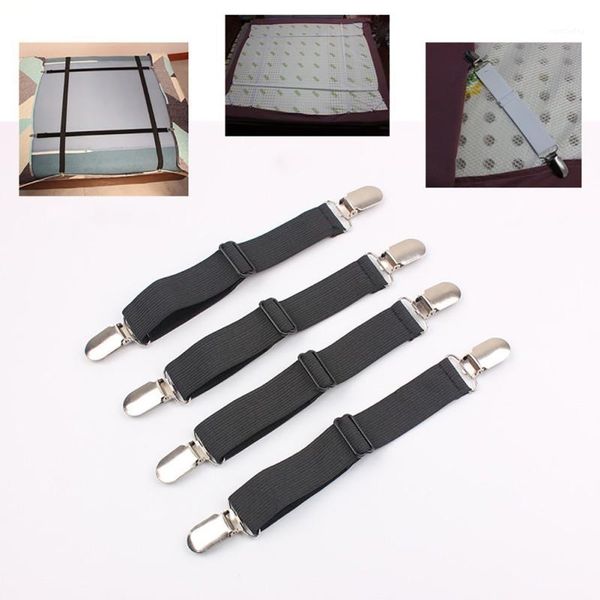 

4 pcs adjustable elastic mattress cover corner support clip bed sheet fasteners straps suspension fasteners hook home decor1