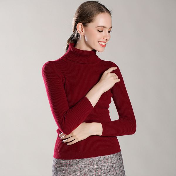 

2021 new 100% female cashmere turtlenecks allover fine powder trend multi-base color model jumper sweater ctl2, White;black