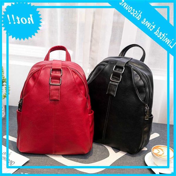 

new fashion women's leather backpack in winter 2020