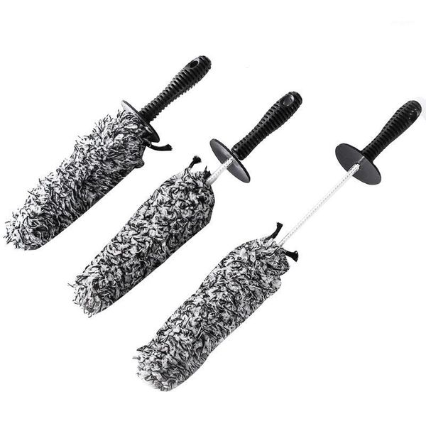 

mjjc brand microfiber wheel detailing cleaning brush 3 pieces kit with1