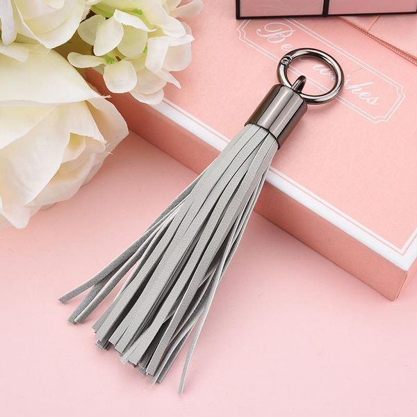 

1pcs faux leather alloy spring coil tassel keychain diy garments decorative accessories woman phone bag tassels fringe pendants h bbycwe