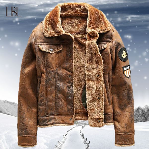 

warm bomber jackets men winter fleece tactical outwear coats male thicken pilot jacket motorcycle windbreaker man clothing 4xl, Black;brown