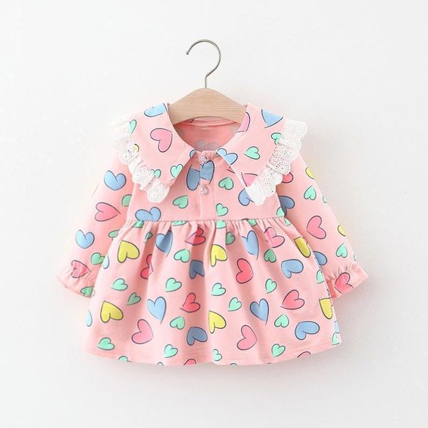 

baby girl heart-shaped sweet dress1, Red;yellow