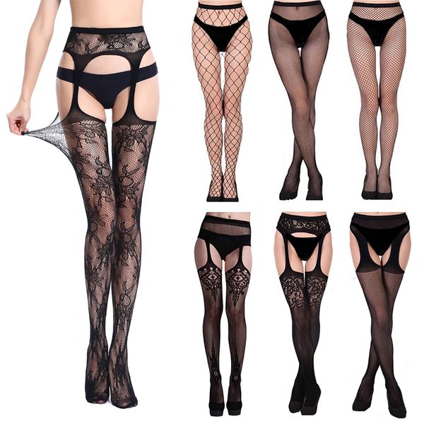 

summer lady women stylist fashion lace tights thigh high stockings fishnet nightclubs pantyhose over knee socks, Red;black