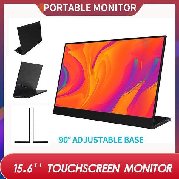 

15.6" touchscreen monitor 1080p ips panel 6000mah battery 90Â°adjustable base ultra-thin computer monitor gaming display screen1