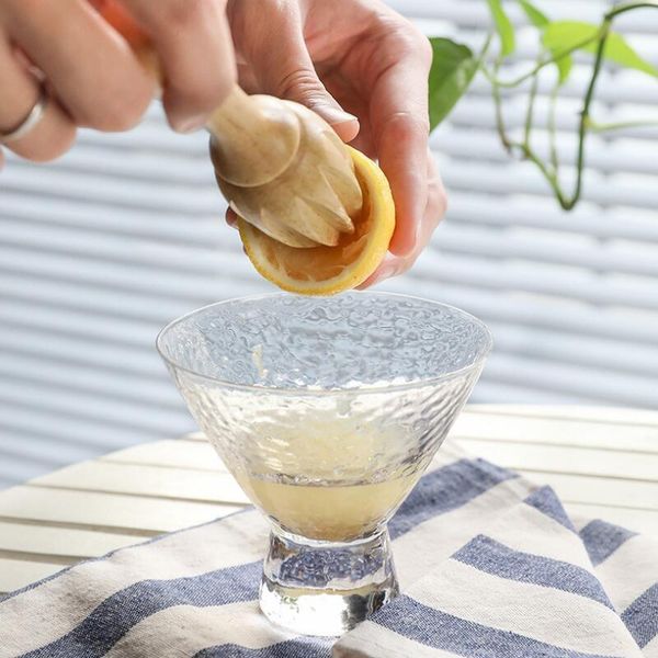 

new}beech juicer manually wooden squeezer orange citrus juice extractor lemon reamer without lacquer wax dhf2152
