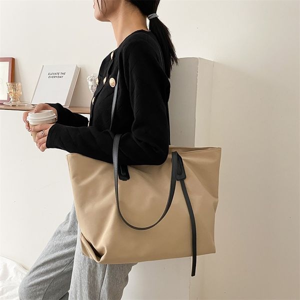 

large capacity soft tote bags for women minimalist design shopper female shoulder bags a4 work pu leather handbags 2020