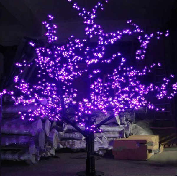 Ao ar livre LED Artificial Flor de cerejeira Decorações de jardim Árvore Luz de árvore de Natal 1248pcs LEDs 6ft / 1.8m Altura 110VAC / 220VAC Dropro à prova de chuva