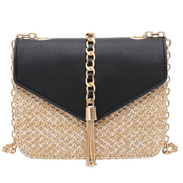 

сладкая леди небольшие квадратные сумки дамы горячей продажи плеча сумку модно все-матч соломенной тканых леди мессенджер пляж