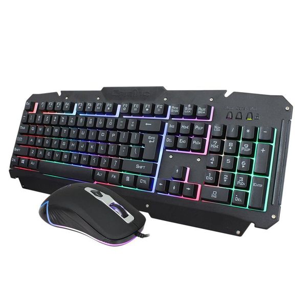 

keyboard mouse combos -ywyt y607 wired usb illuminated and set computer manipulator backlit