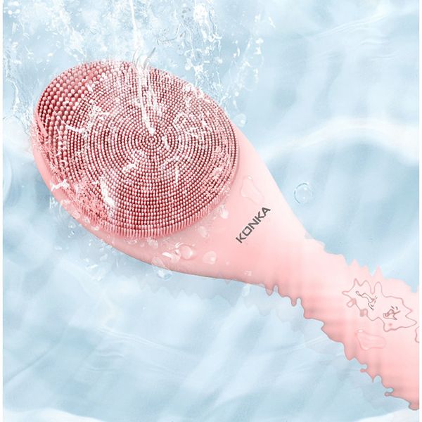 

konka silicone facial cleaning brush ultrasonic vibration electric face cleaner deep washing massage brush ipx7 waterproof ing