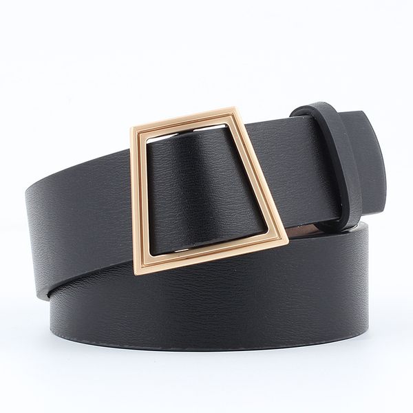 

женщины дикие мода безигольчатой ​​пояс solid color wide пряжка waistband женские ремни для платья джинсы, Black;brown