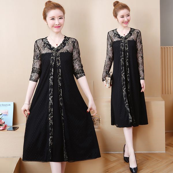 

womens large plus size dressed in fat lace released thin women's casual blouses wear clothes 3p1g, Black;gray