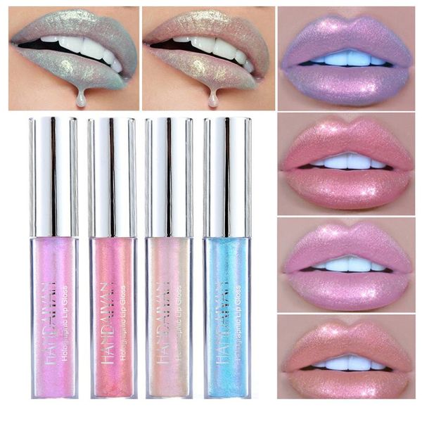 

жидкокристаллический светлый блеск для губ лазерная голографическая губа татуировка губная помада макияж желе пигмент блеск блеск для губ пу, Black