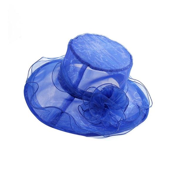 

Women Wide Brim Sun Hat Beach With Floral Summer Fashion Party Travel Outdoor Gifts Wedding Protection Caps, Blue;gray