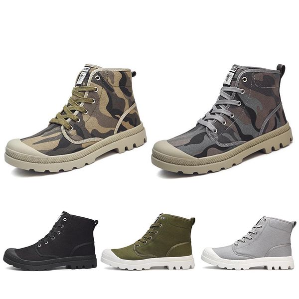 

fashion high mens canvas shoes color black white grey camo non-brand mens hiking shoes sports sneakers size 39-45
