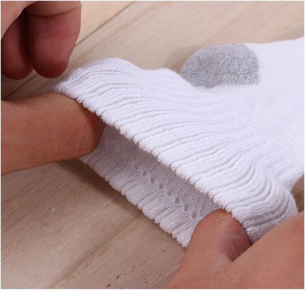 

terry cotton children's middle tube solid color socks absorb sweat ventilate and prevent friction suitable for 0-6-year- bbyyqz, Black