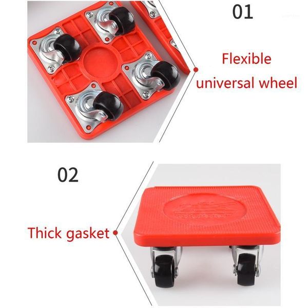 

furniture mover tools transport lifter heavy stuffs moving 4 wheeled roller universal pulley with 1 bar professional1