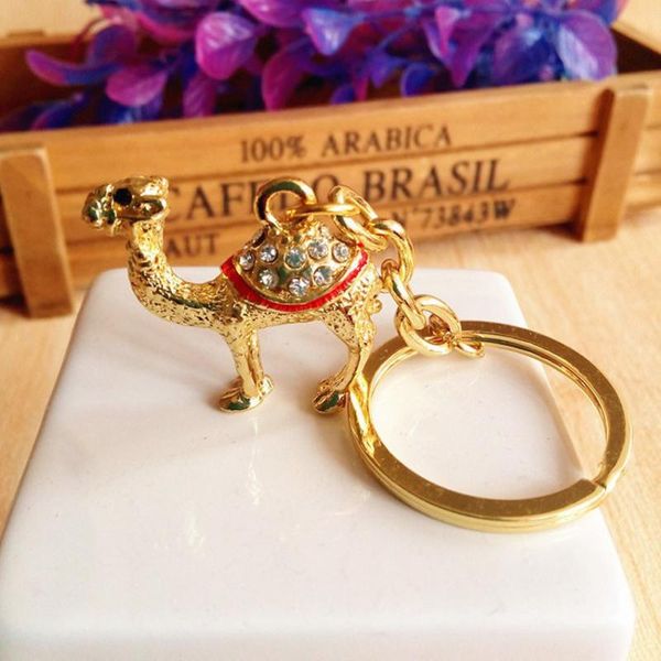 

key chain animals egypt camel keyring jewelry bag keychains for car woman men key ring holder gifts bag keyring holder, Silver