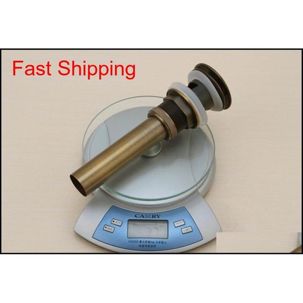 

bathroom lavatory basin sink pop up drain antique finish brass material clic-clac waterlet vanit qylumm packing2010