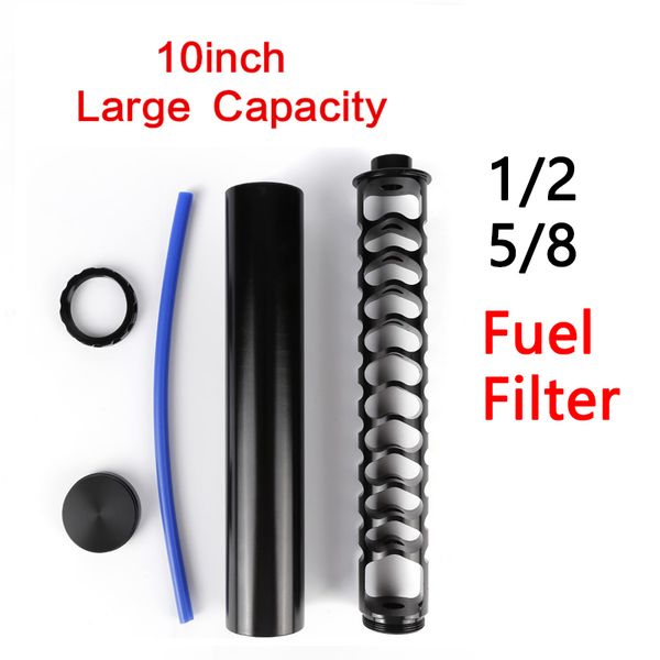 

10" aluminum spiral 1/2-28 or 5/8-24 single core car fuel filter for 4003 wix 24003 fuel trap solvent filters car accessories