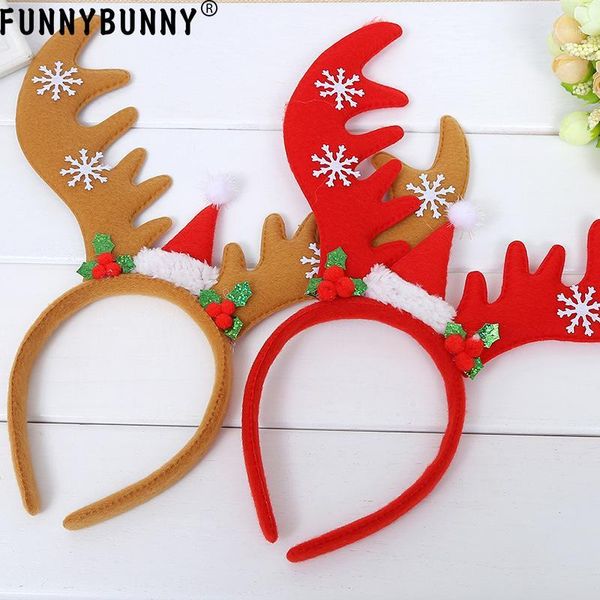 

funnybunny kid lady christmas xmas reindeer deer long antler ear party hair band headband1
