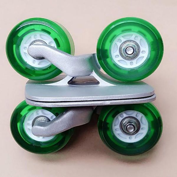 

1 pair skateboard aluminium alloy mini drift board skate fish short board roller skateboard skate green