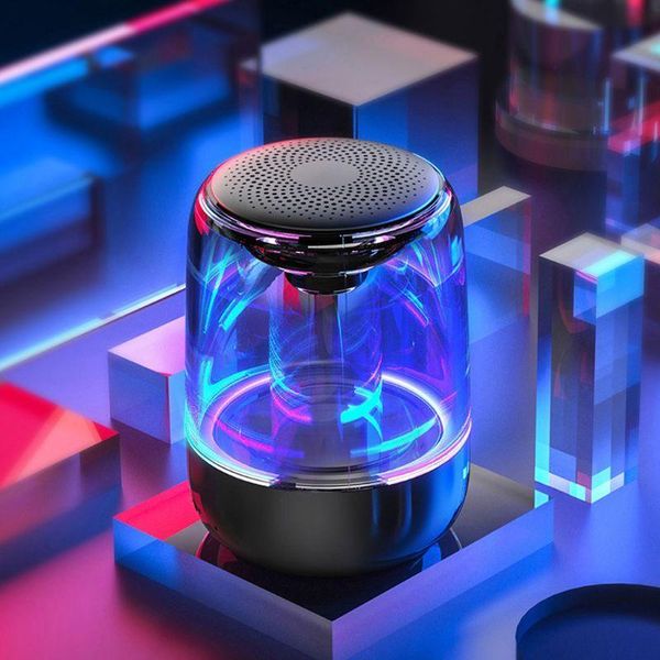 

mini portable led bluetooth speaker night light changing wireless stereo bluetooth 5.0 speaker subwoofer for phone/pc/tf card