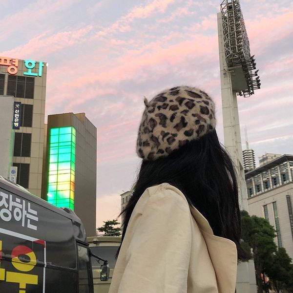 

iftj french warm casual vintage woollen solid beret beanie colour bonnet woollen bonnet winter beret plain, Blue;gray