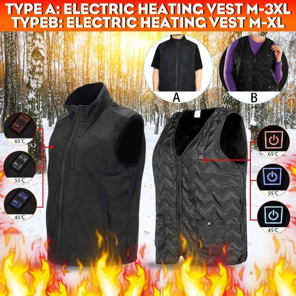 

outdoor t-shirts heated jacket heating vest hiking clothing usb charging intelligent electric clothes adjuetable, Gray;blue