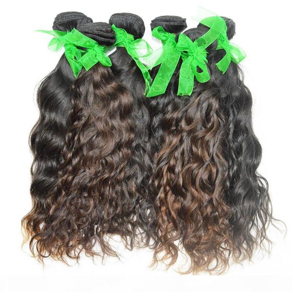 

water wave unprocessed soft hair thick bundles peruvian water wave 3 bundles deal sale, Black