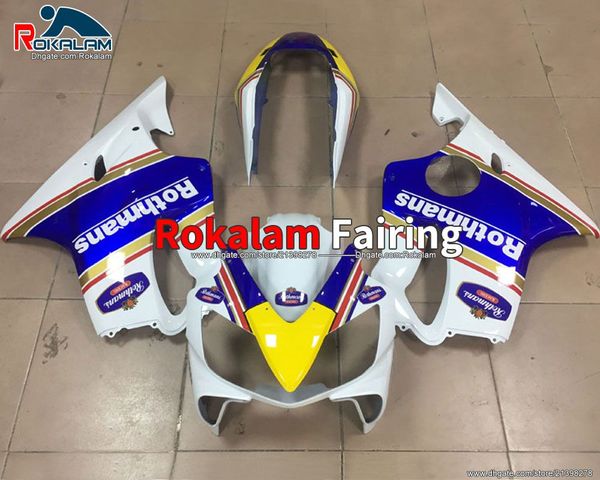 04 05 06 07 CBR 600 F4i Feeding for Honda CBR600F4I CBR600 F4I 2004 205 2006 Fairas de Motocicleta Azul Branco (Moldagem por Injeção)